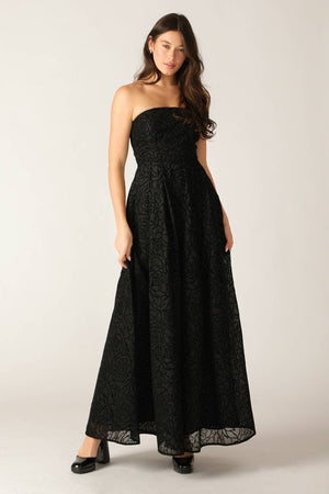 Flying Tomato Majestic Night Strapless Maxi Dress