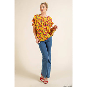 Kori On a Lark Floral Blouse