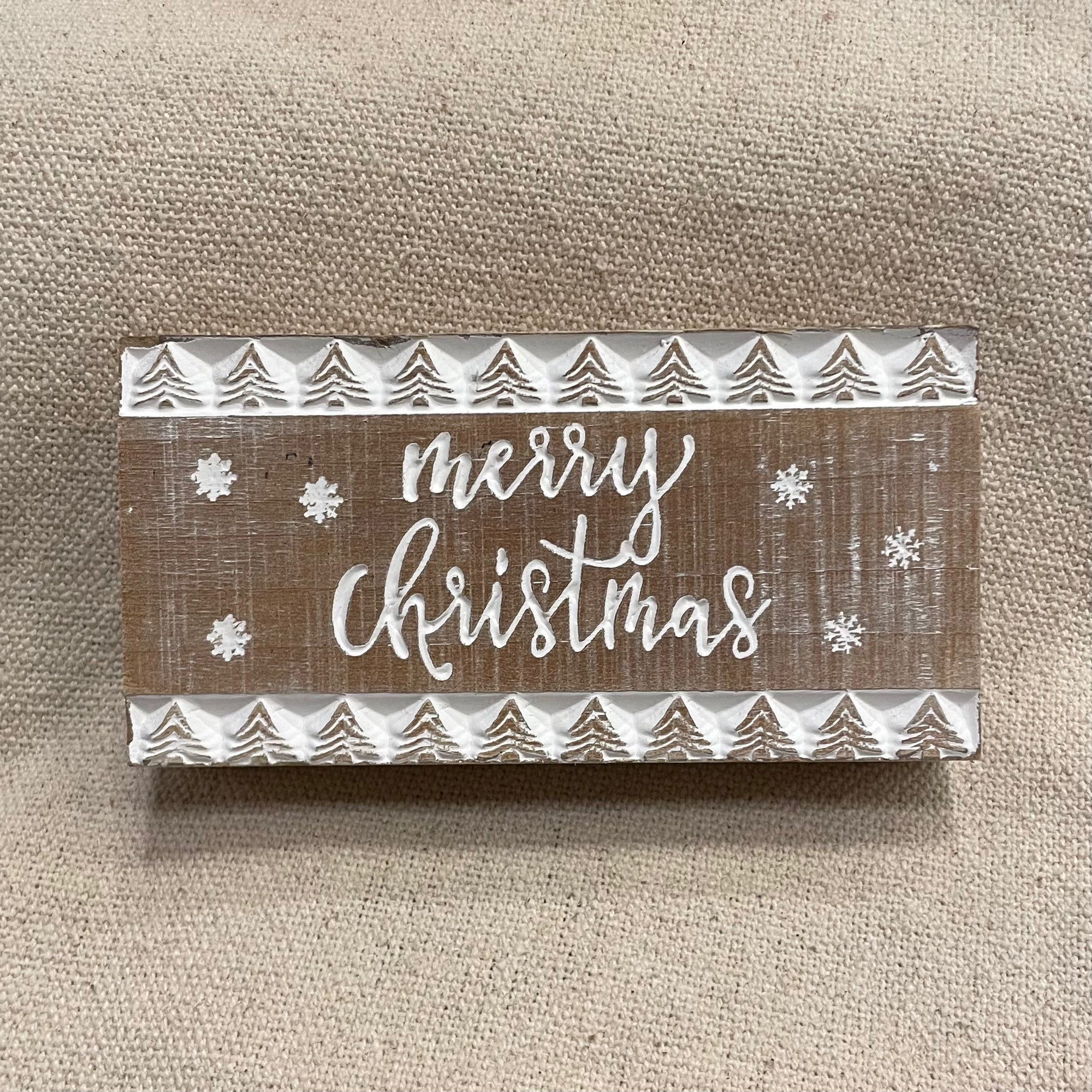 Box Sign - Snowy Merry Christmas