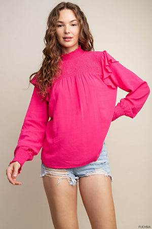 Kori Emmalou Blouse - Fuchsia