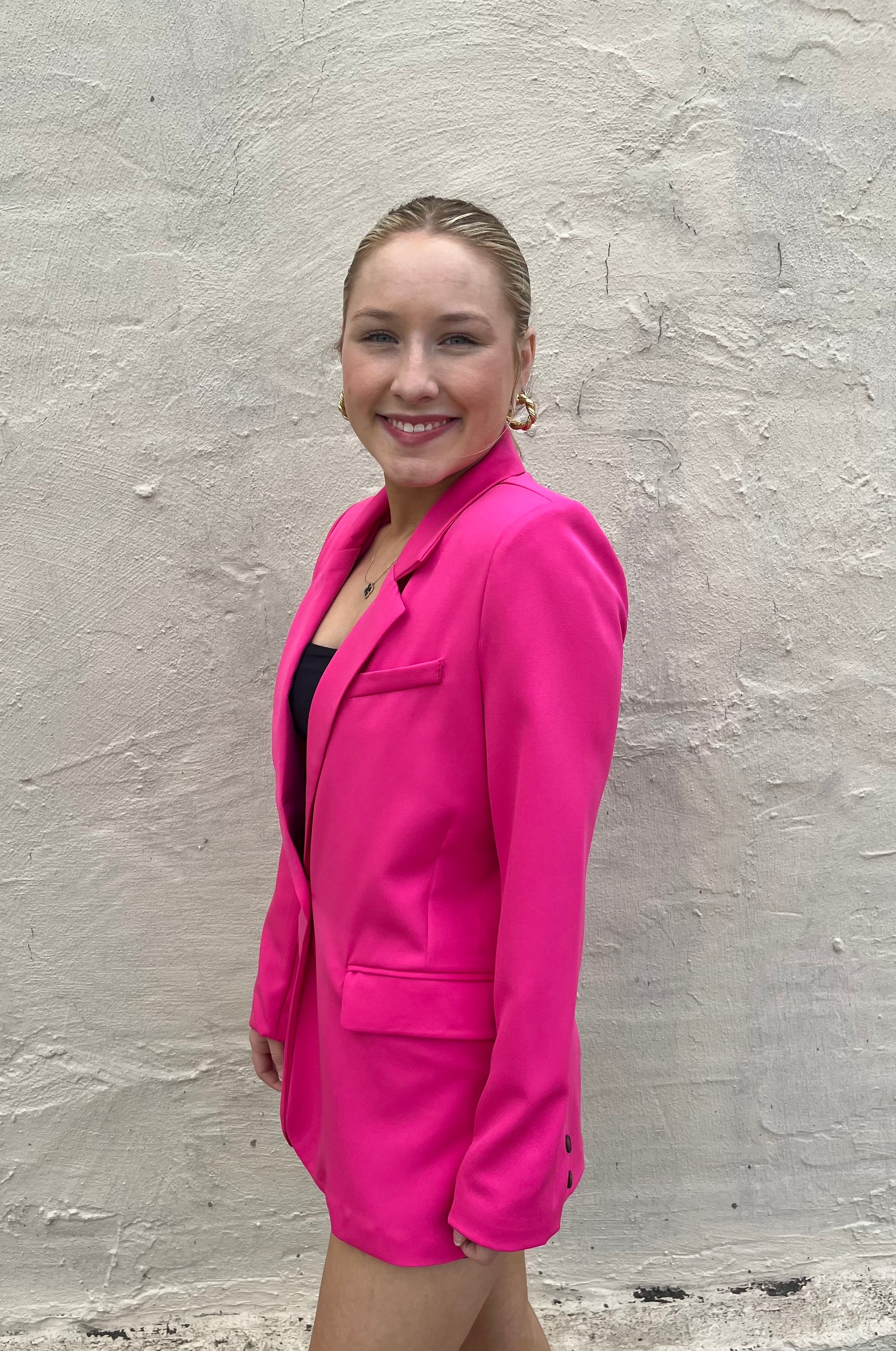 Blu Pepper Sarah Classic Blazer - Fuchsia