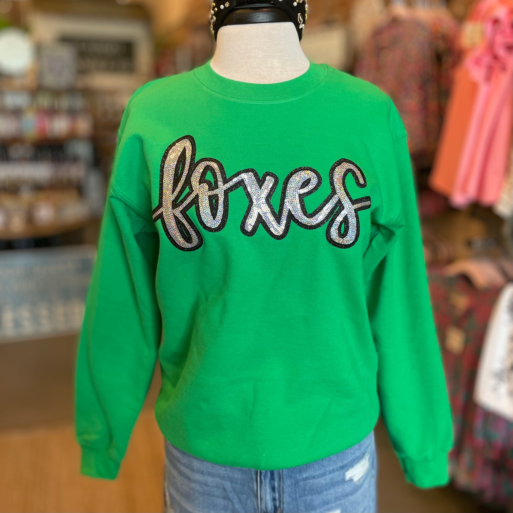 Graphic Sweatshirt - Foxes Sequin