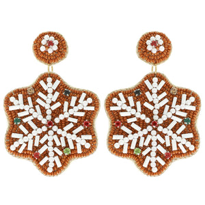 Christmas Jeweled Snowflake Earrings