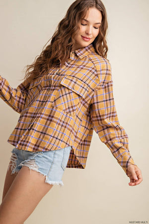 Kori Thunder Mountain Flannel Shirt - Mustard