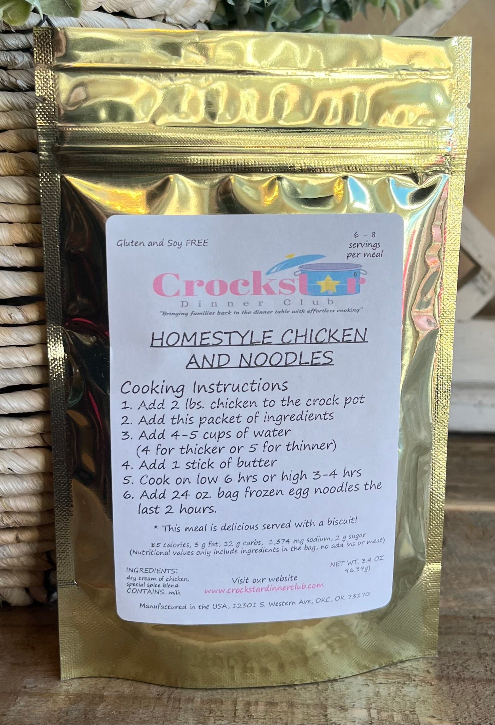 Homestyle Chicken & Noodles - Crockstar Dinner Club