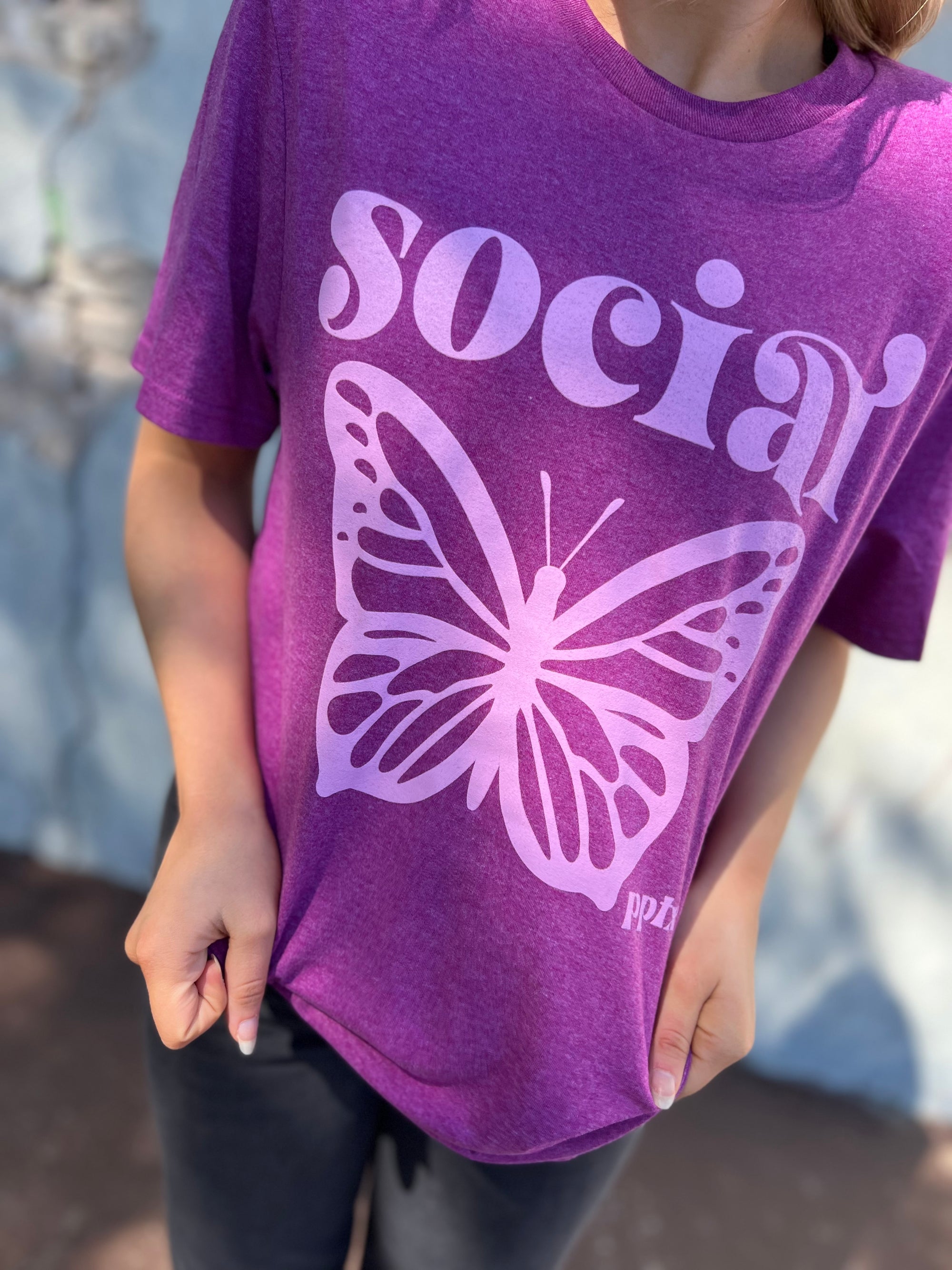 Graphic Tee - Retro Social Butterfly