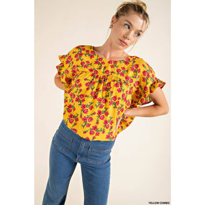 Kori On a Lark Floral Blouse