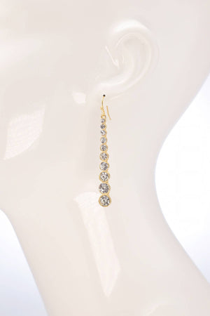 Loveline Linear 10 Stone Drop Earrings