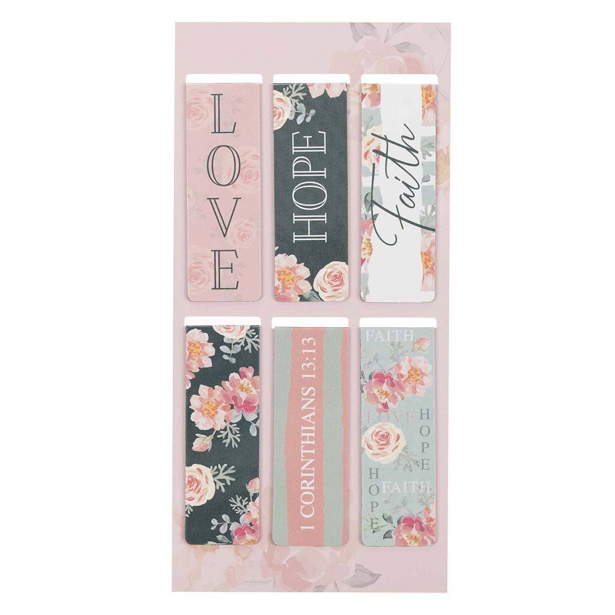 Magnetic Bookmark Set - Vintage Faith Hope & Love