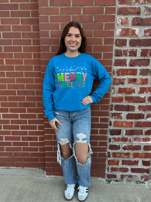 Christmas Sweatshirt - Merry & Bright