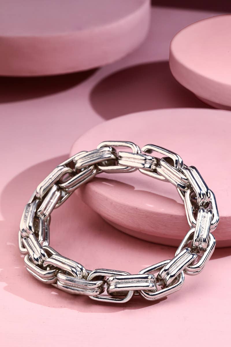 Chunky Chain Link Stretch Bracelet