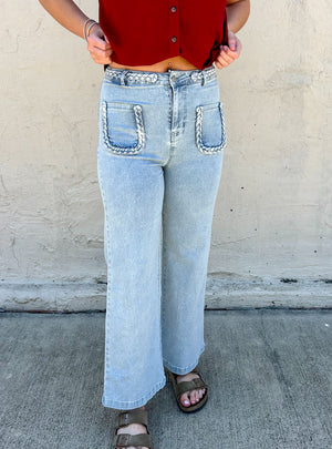 Entro All Twisted Up Wide Leg Jeans