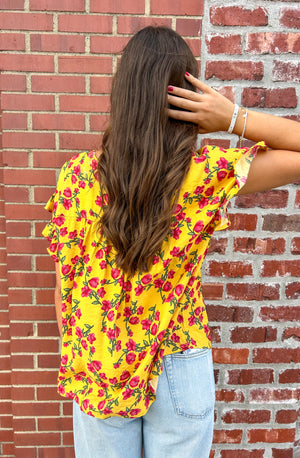 Kori On a Lark Floral Blouse