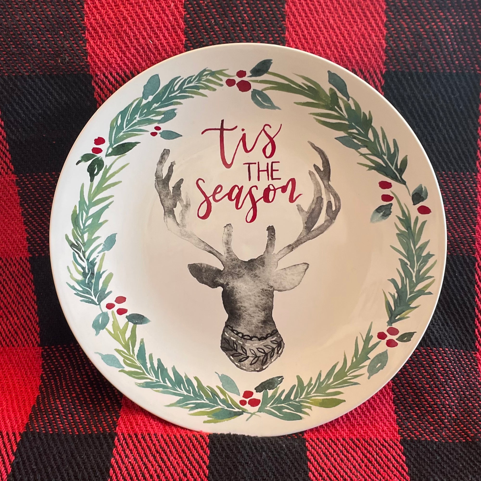 Dish - Tis the Season Reindeer Plate