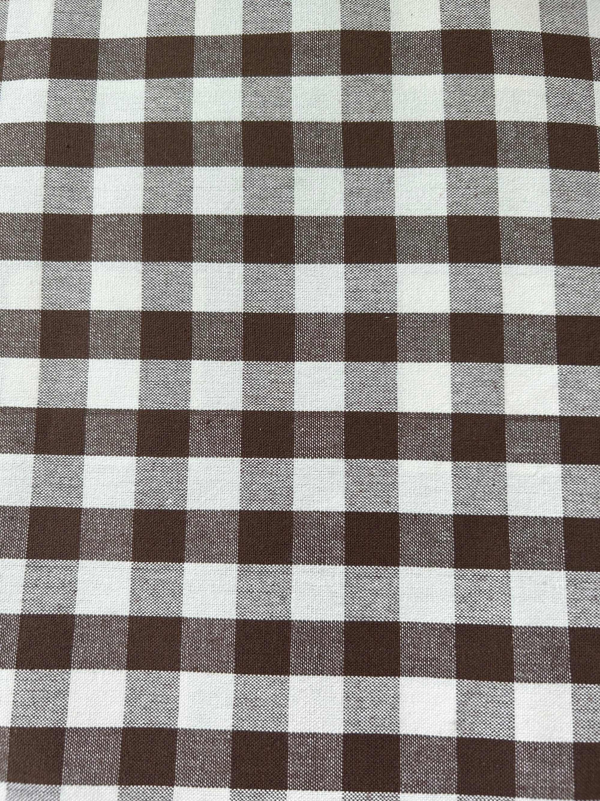 Table Runner - Reversible Brown & White Buffalo Plaid