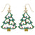 Christmas Tree Cut-Out Epoxy Dangle Earrings