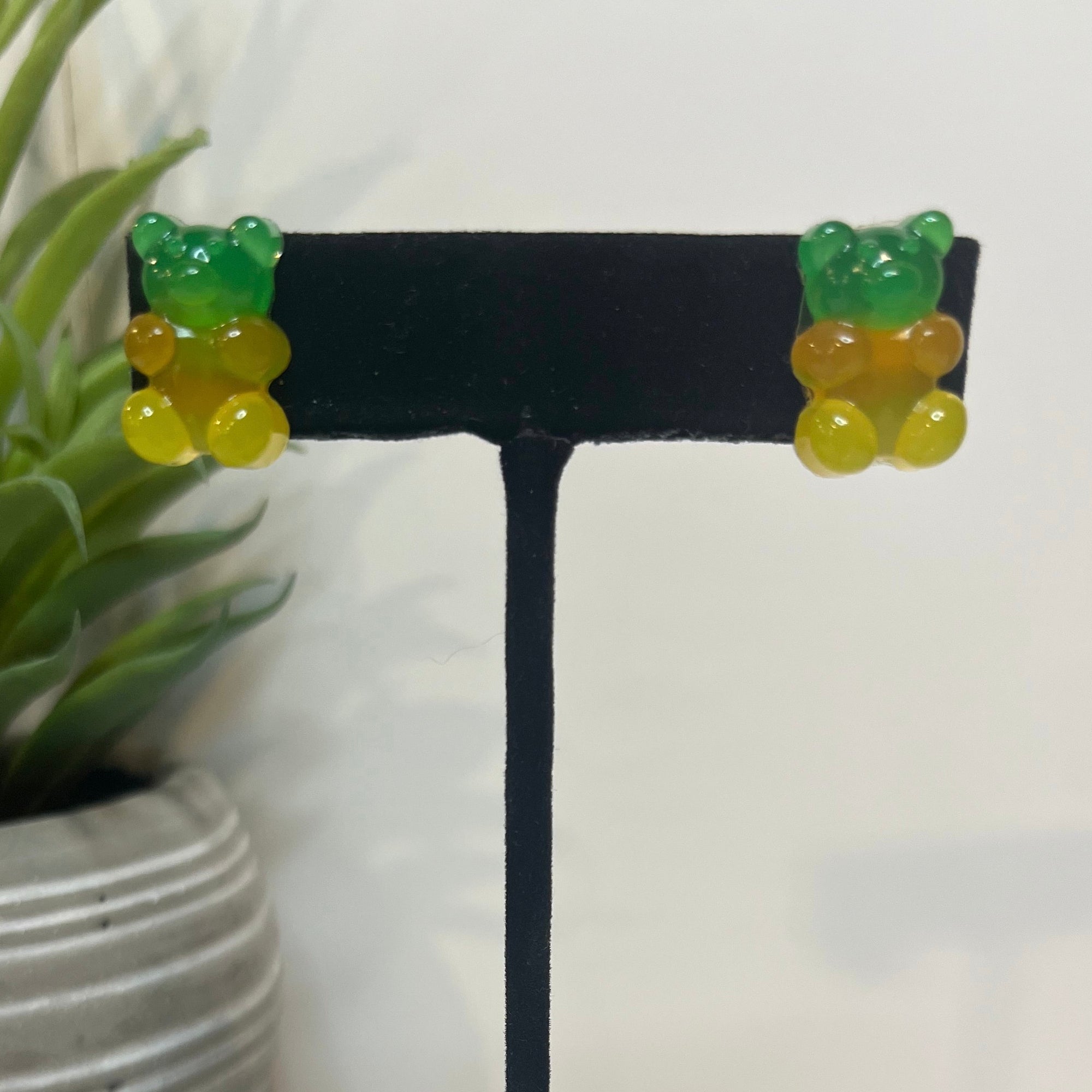 Earrings - Gummy Bear Orange Studs