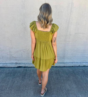 Blu Pepper Music in the Dark Dress - Kiwi Green