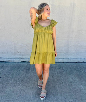 Blu Pepper Music in the Dark Dress - Kiwi Green