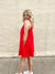 Umgee Don't Miss Out Cotton Tank Dress - Red