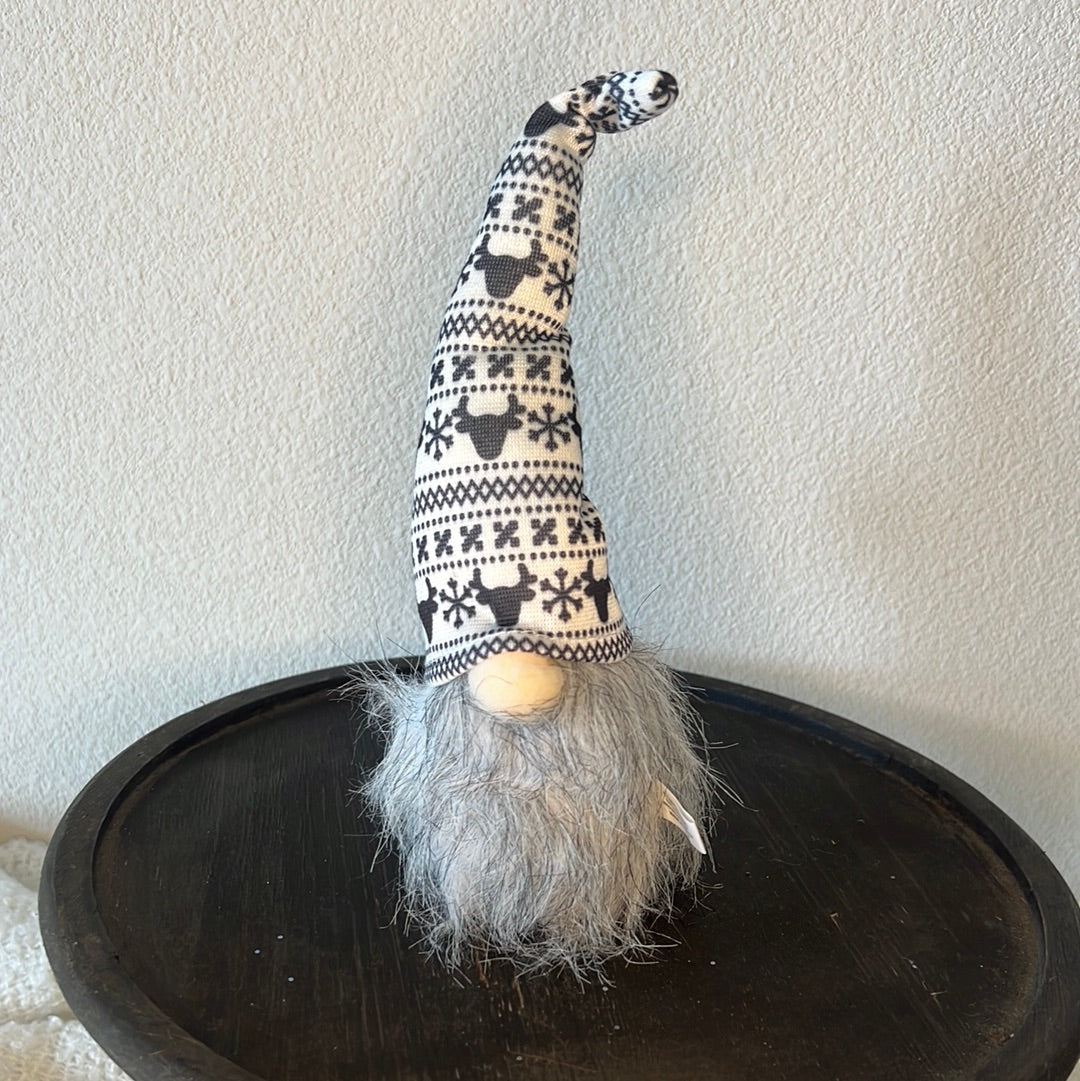 Plush - Grey and White Reindeer Gnome