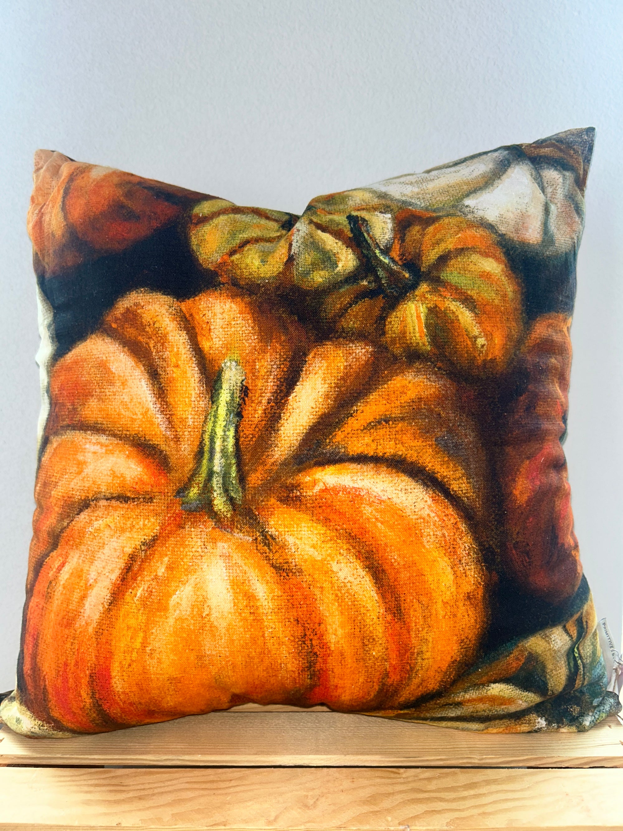 Pillow - Reversible Plaid & Pumpkin