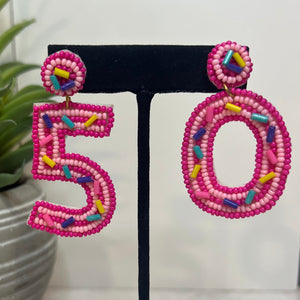 Earrings - 50th Birthday