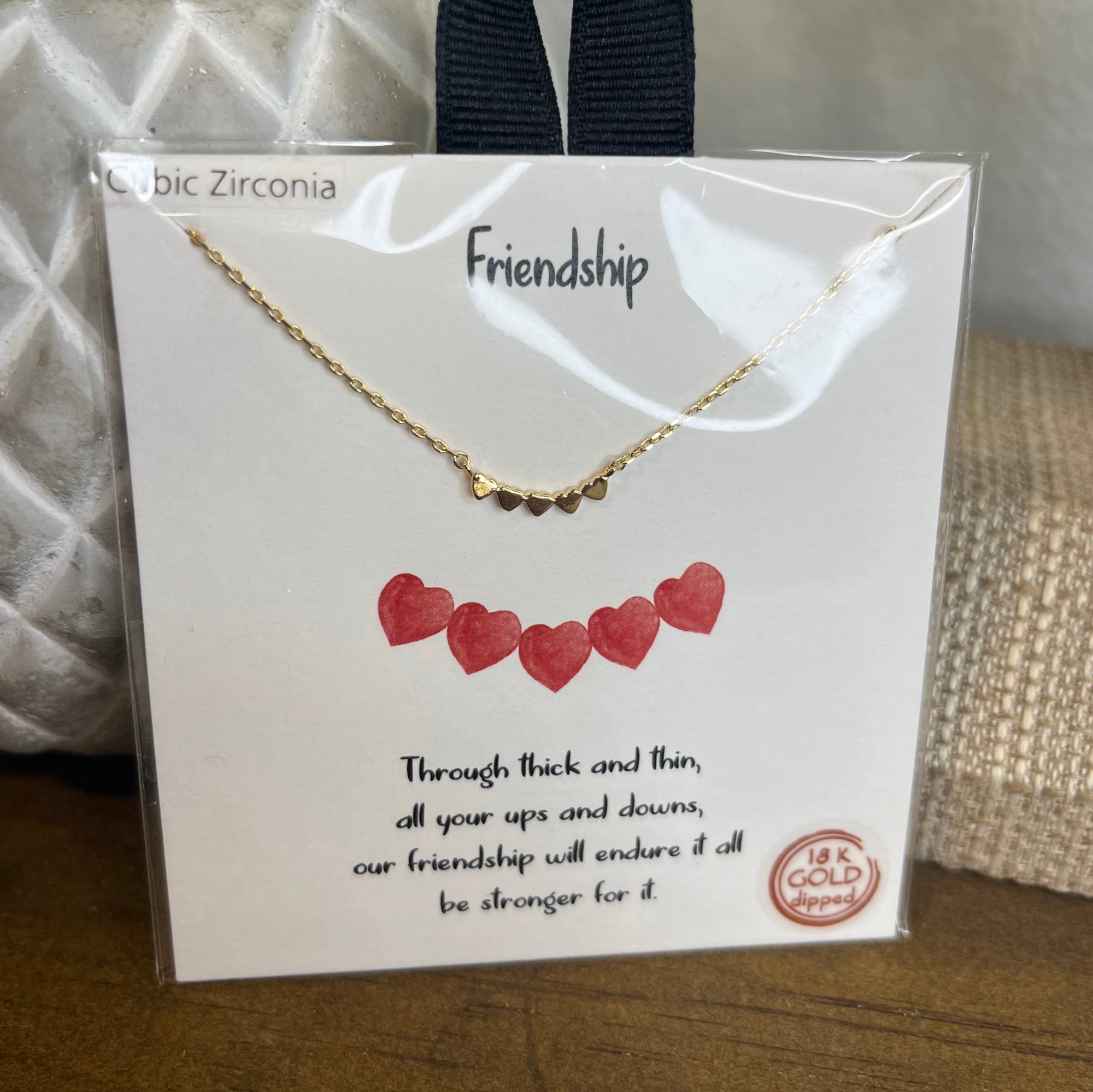 Necklace - Friendship Hearts Gold