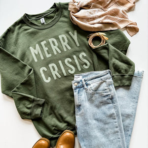 Christmas Sweatshirt - Merry Crisis