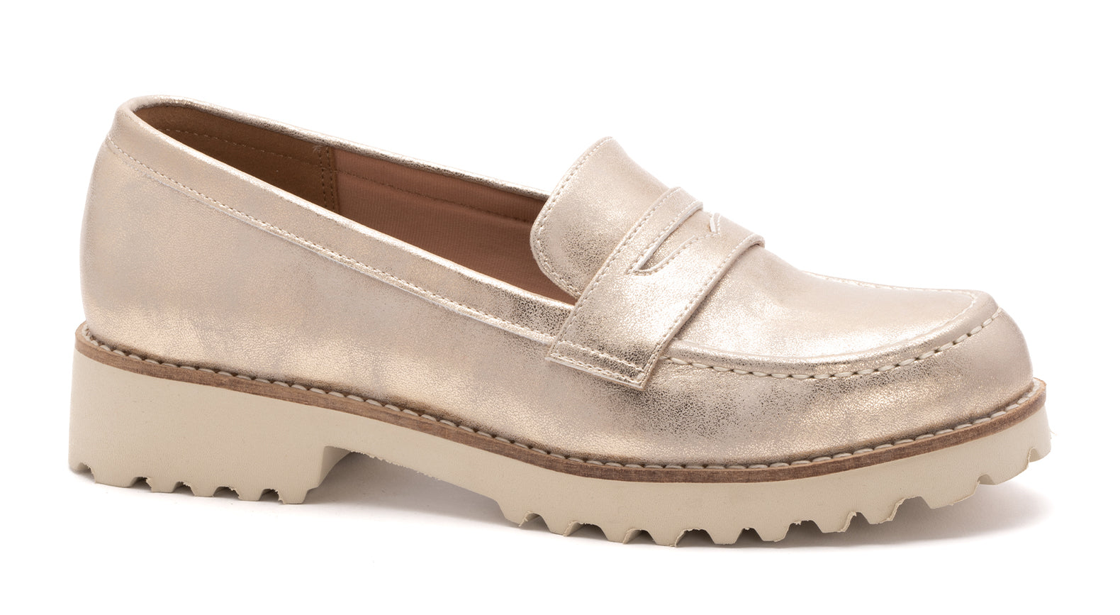 CORKYS Boost Penny Loafers - Gold Metallic