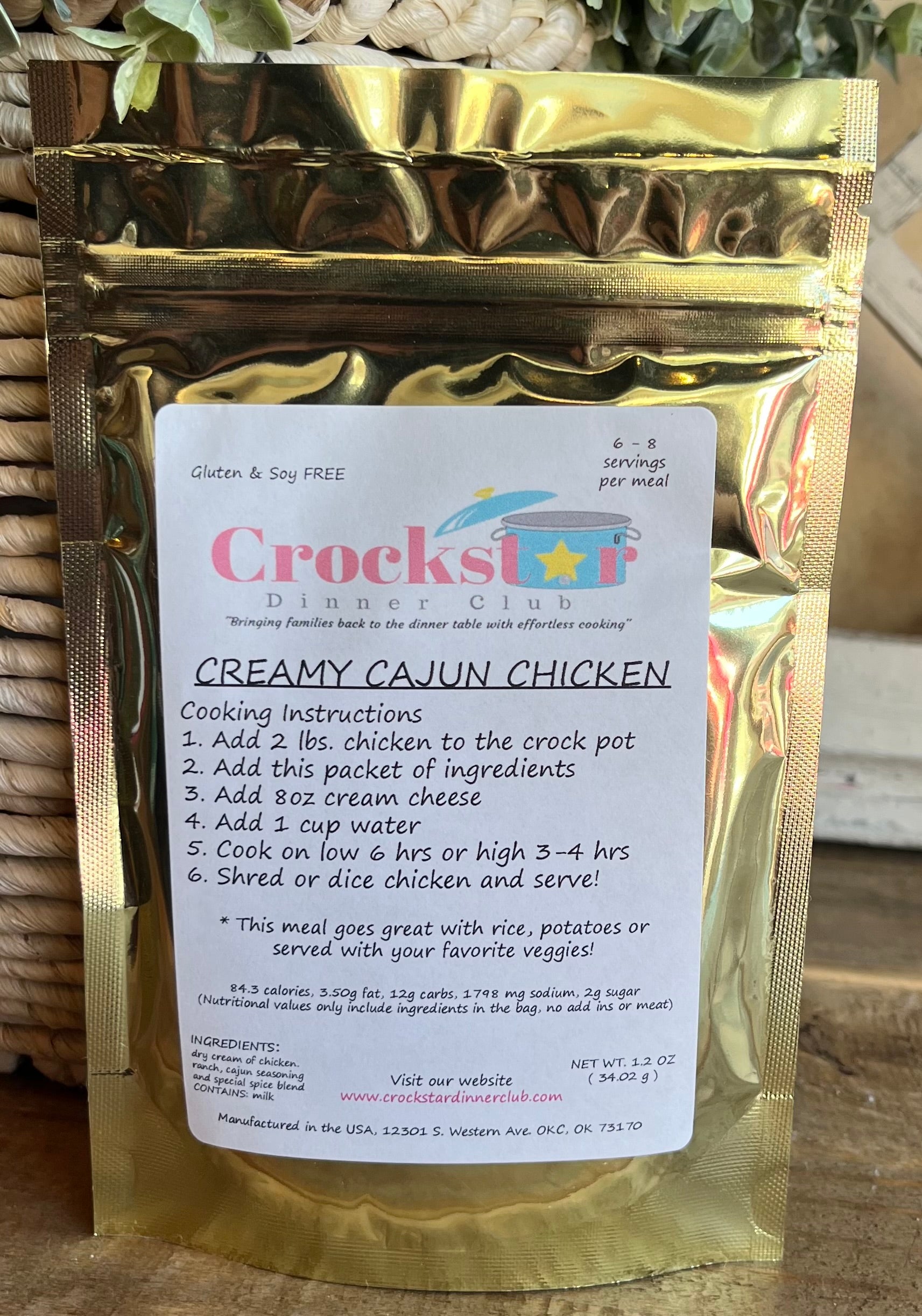 Creamy Cajun Chicken - Crockstar Dinner Club