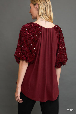 Umgee Magic in the Air Blouse - Wine