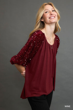 Umgee Magic in the Air Blouse - Wine