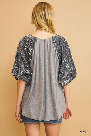 Umgee Magic in the Air Blouse - Silver