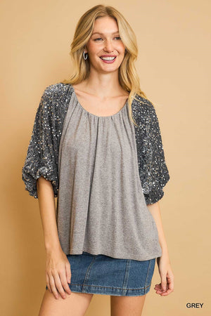 Umgee Magic in the Air Blouse - Silver