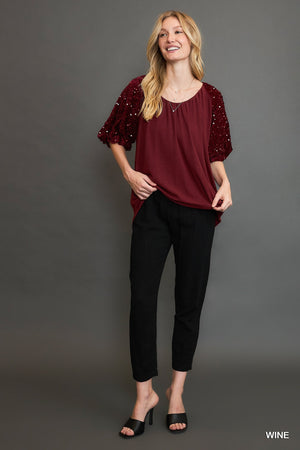 Umgee Magic in the Air Blouse - Wine