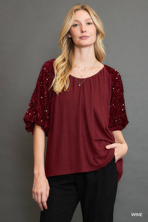 Umgee Magic in the Air Blouse - Wine