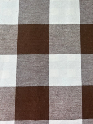 Table Runner - Reversible Brown & White Buffalo Plaid