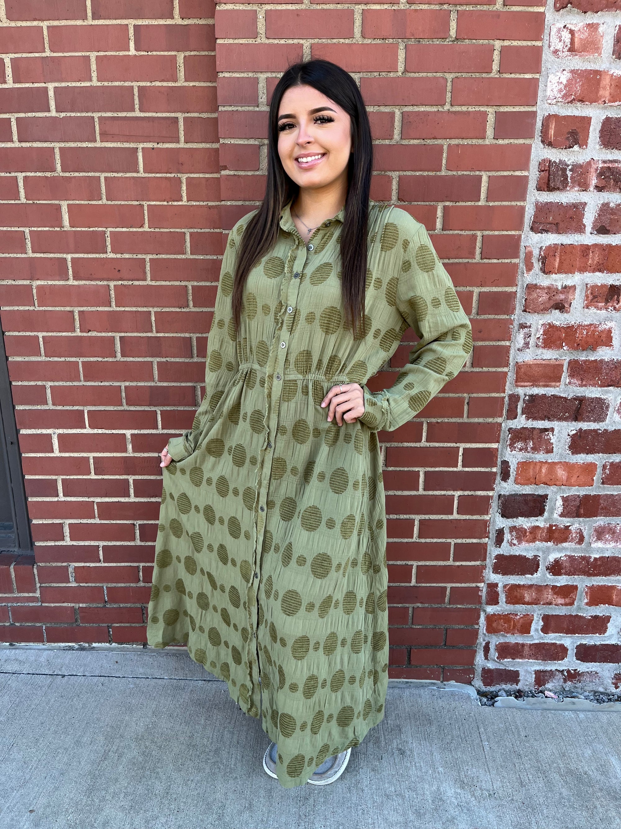 Umgee Olive You Maxi Dress