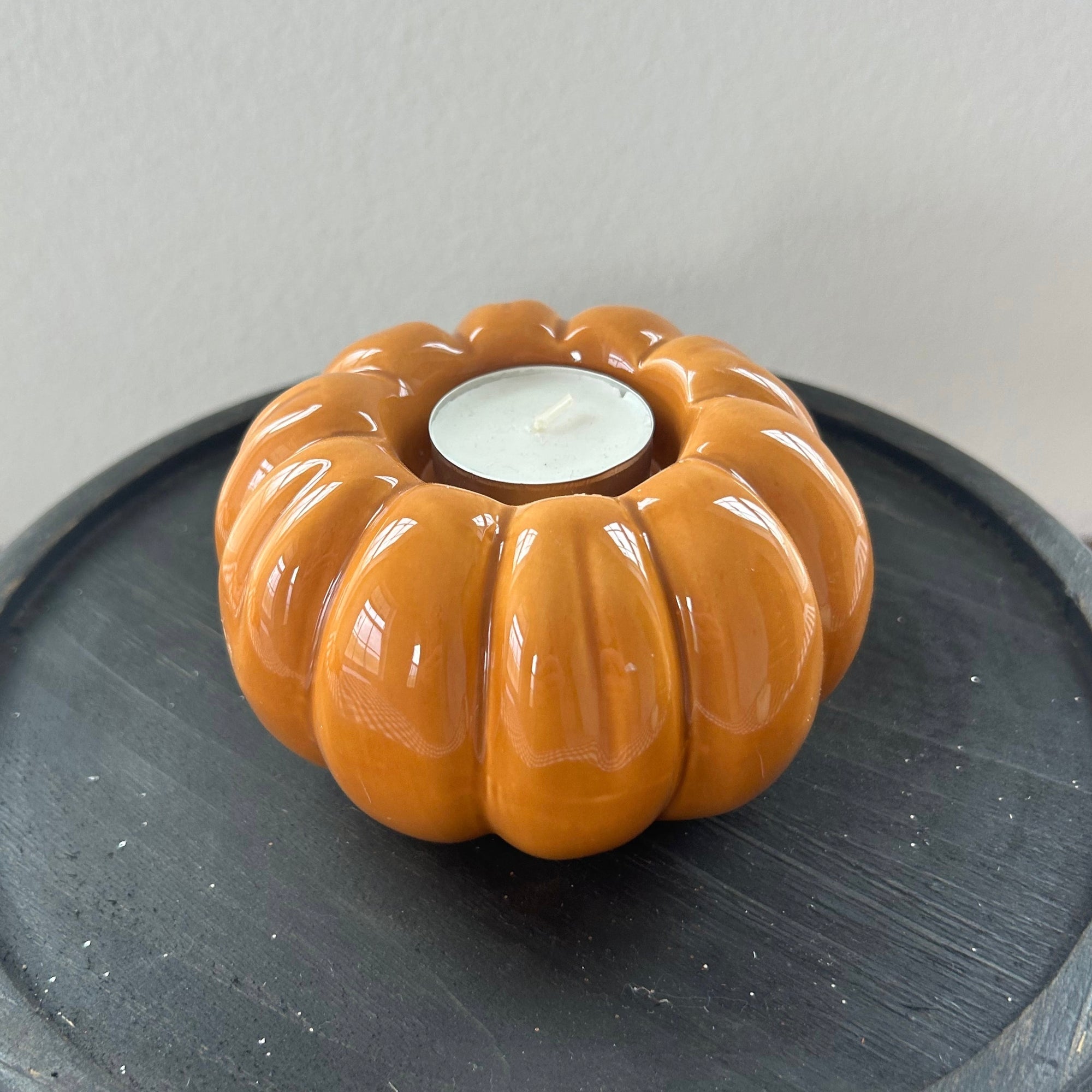 Orange Pumpkin Tealight Holder