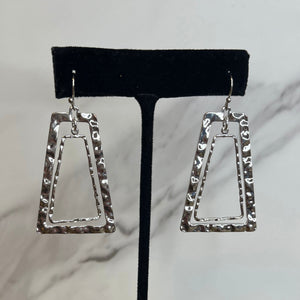 Earrings - Dynamic Drop Silver