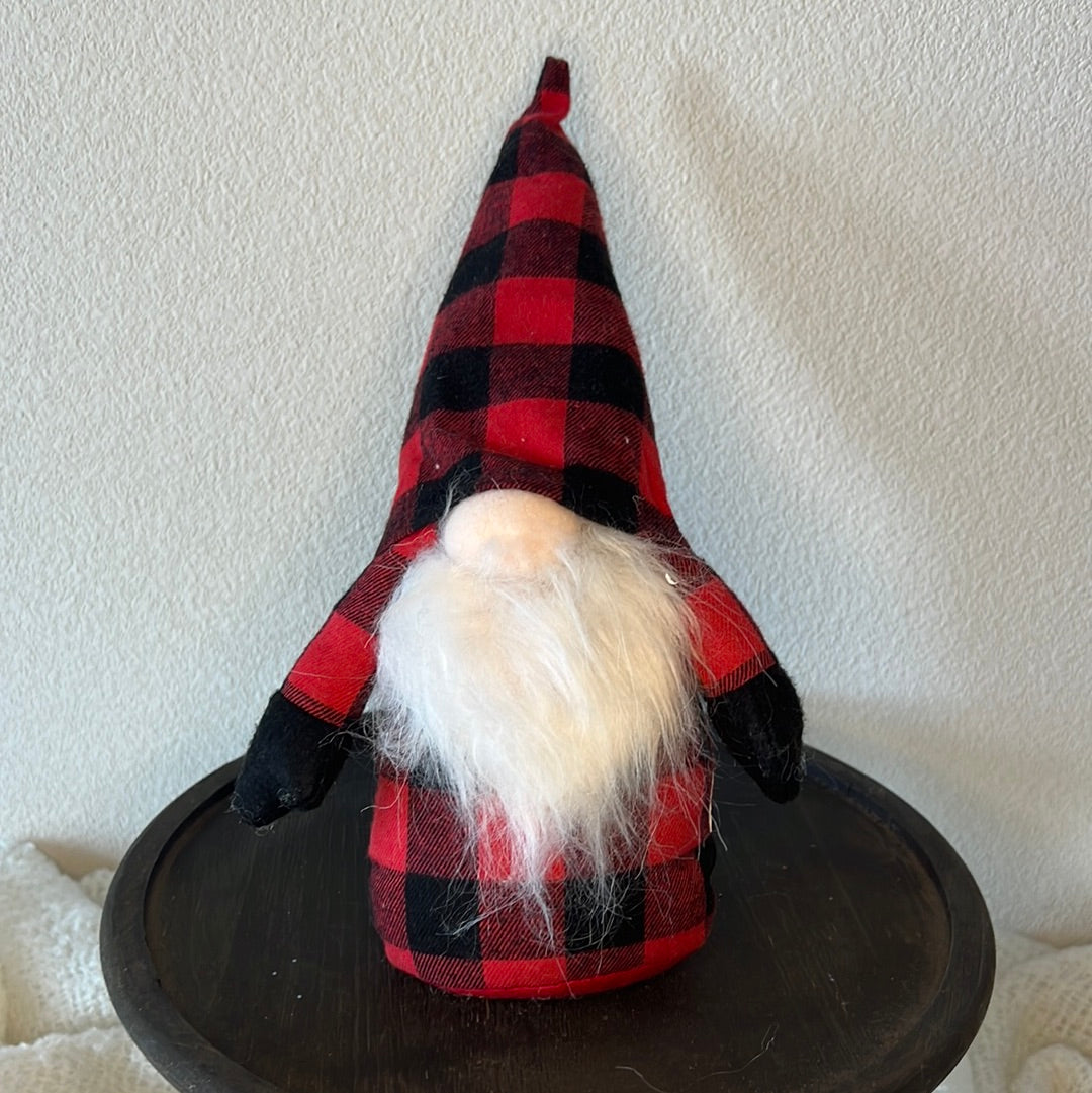 Plush - Red and Black Plaid Gnome