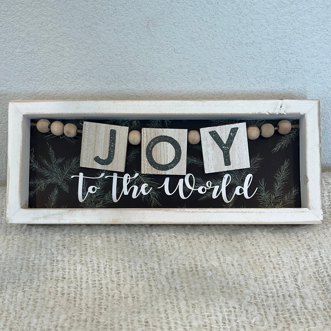 Joy to the World Banner Sign - Mills Mercantile