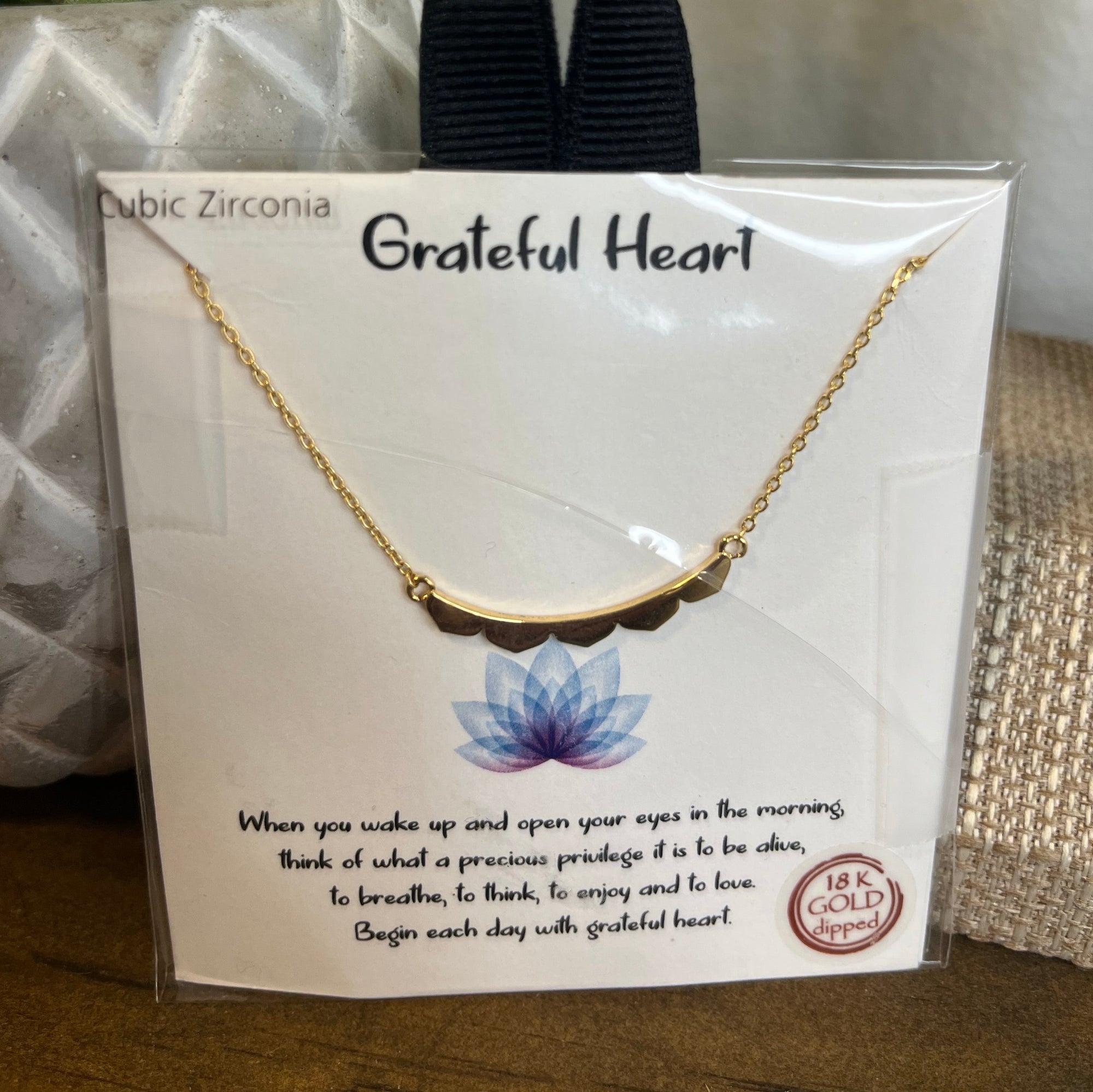 Necklace - Grateful Heart Gold
