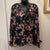 ENTRO Black Moody Floral Blouse