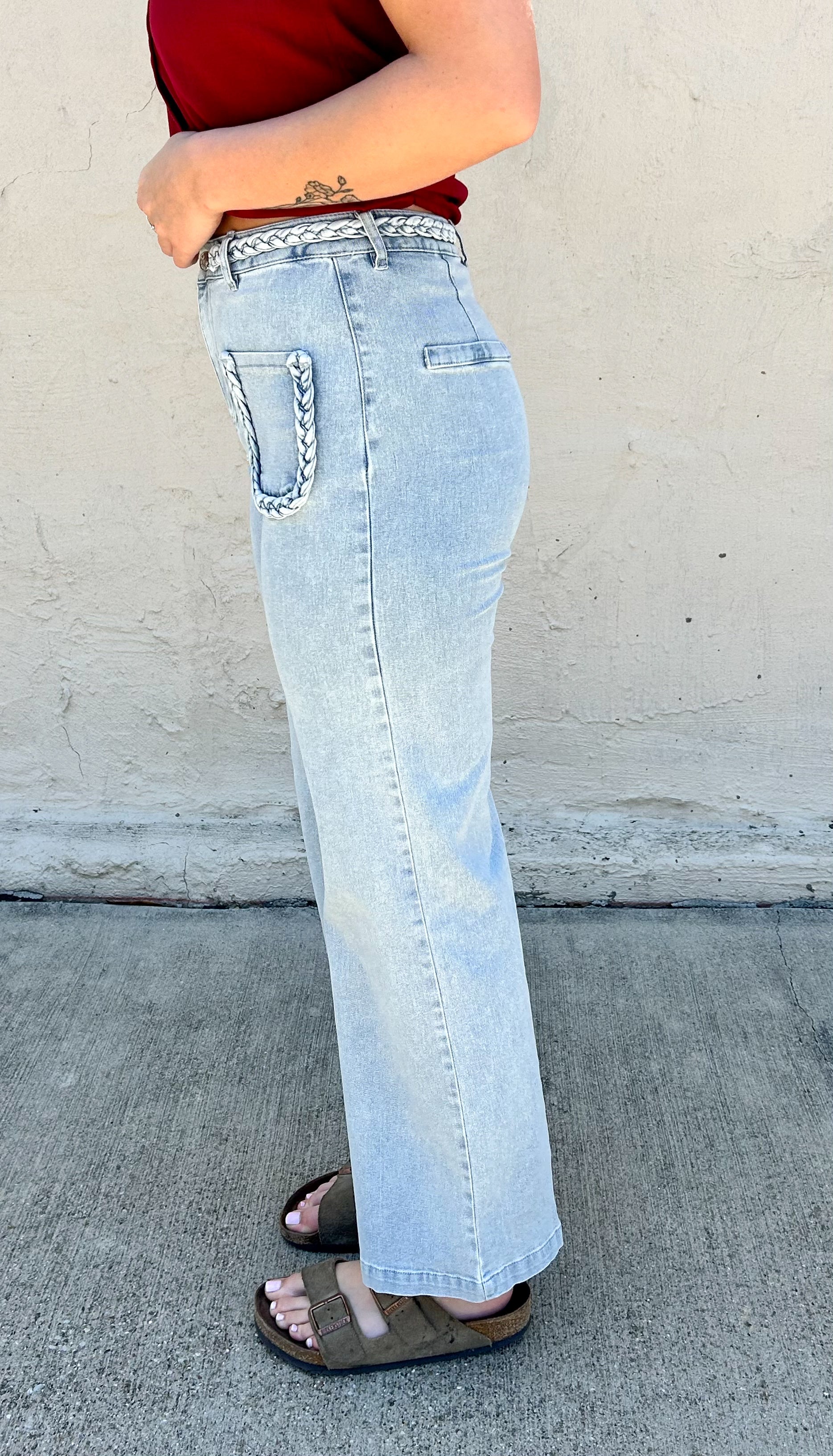 Entro All Twisted Up Wide Leg Jeans