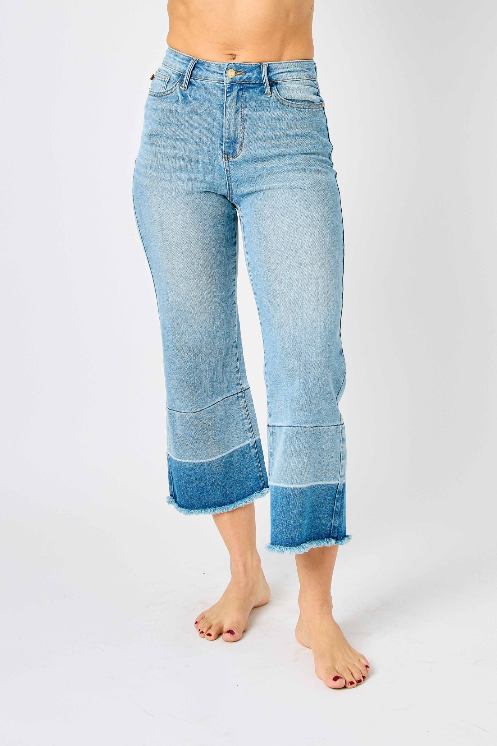 JUDY BLUE Morrison Crop Wide Leg Jean
