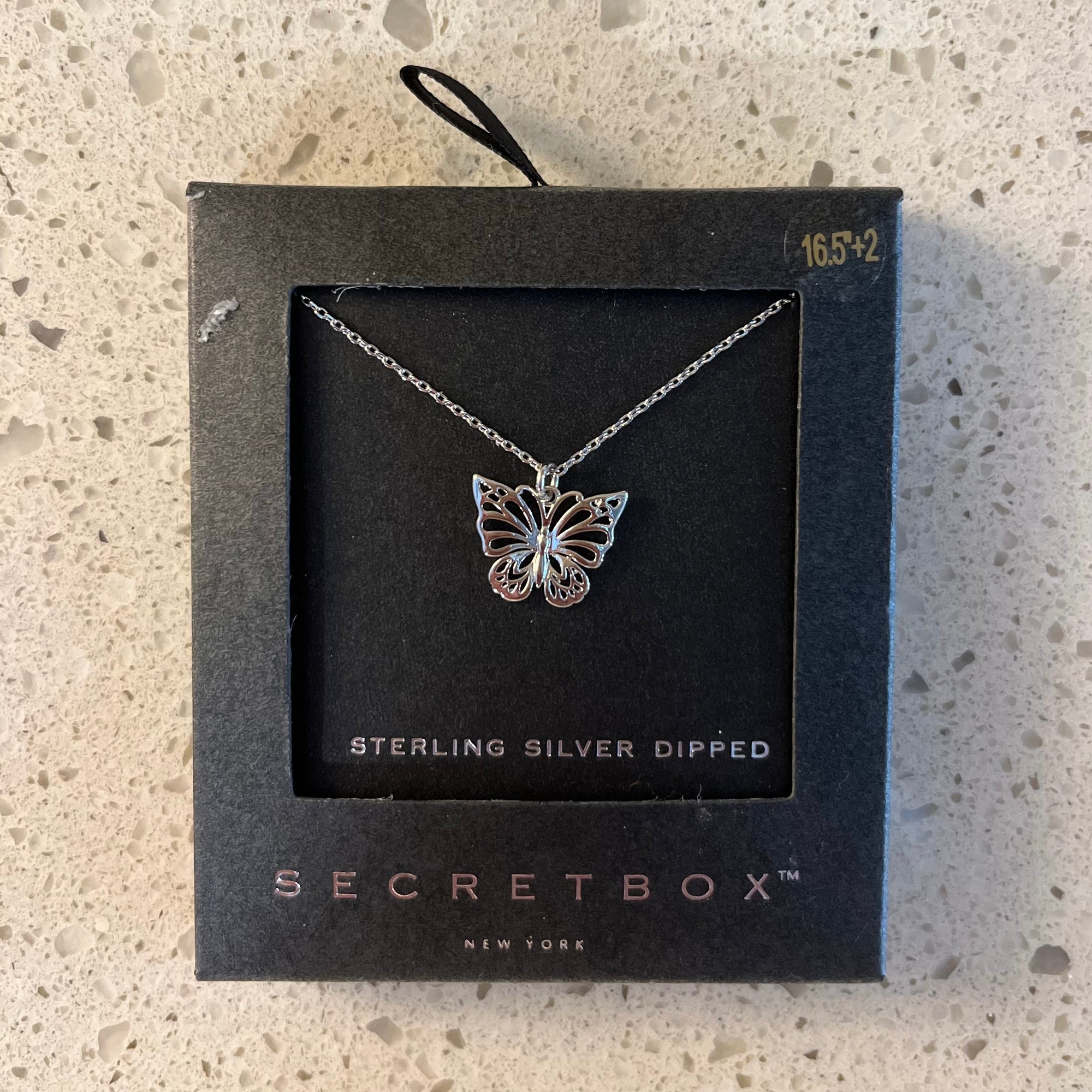 Secretbox NY Silver Butterfly Necklace