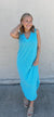 ENTRO - Sky Blue - Go Coastal or Go Postal Maxi Dress