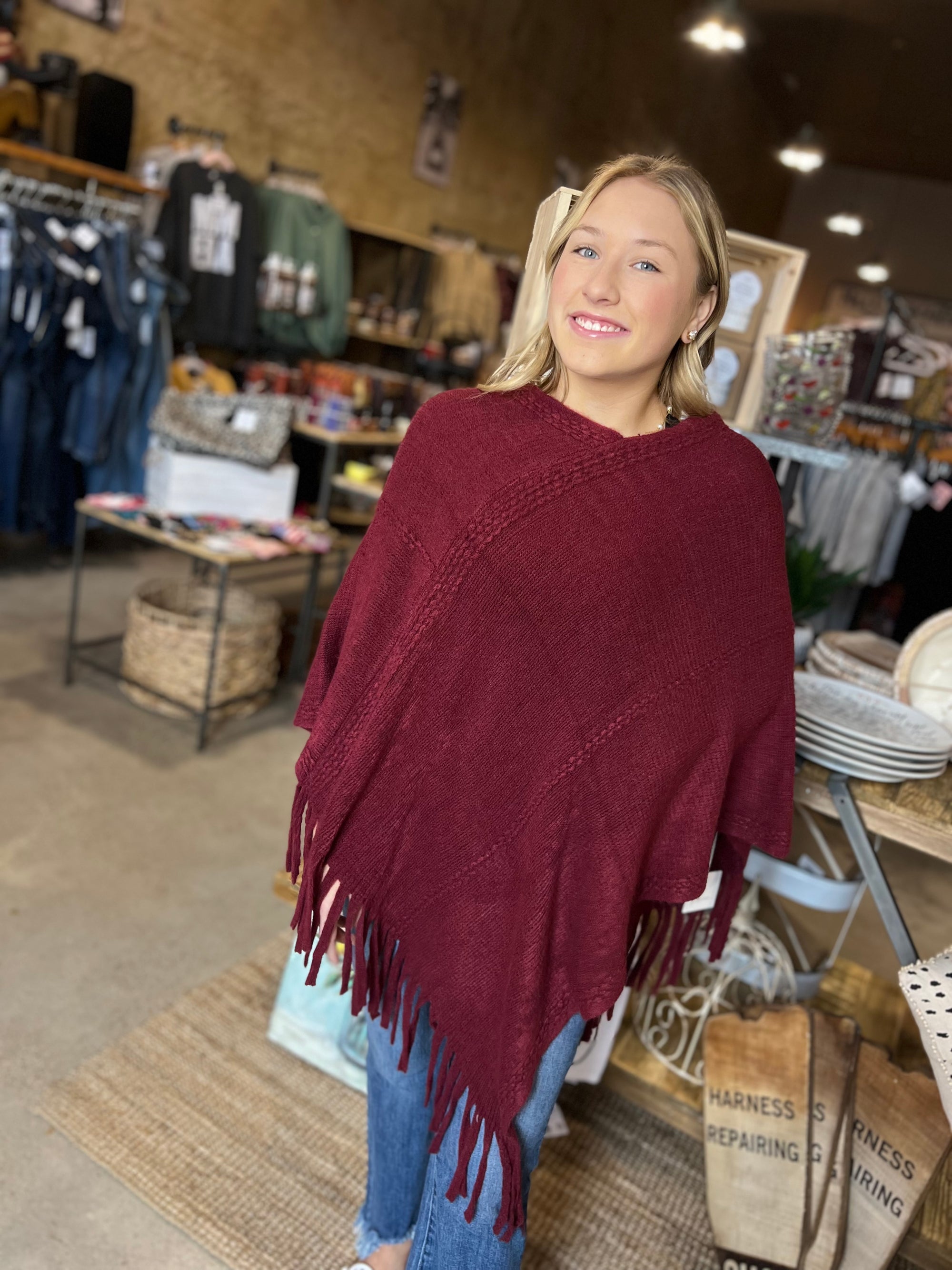Not Your Granny's Shawl - Burgundy